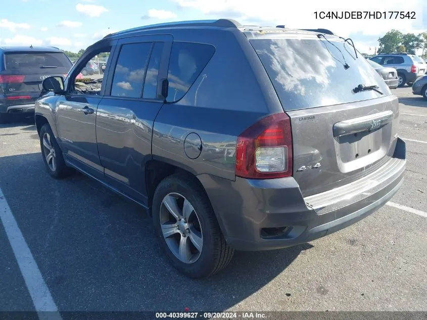 1C4NJDEB7HD177542 2017 Jeep Compass High Altitude 4X4