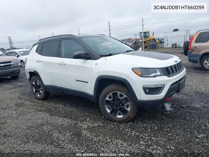 2017 Jeep New Compass Trailhawk 4X4 VIN: 3C4NJDDB1HT660259 Lot: 40429834