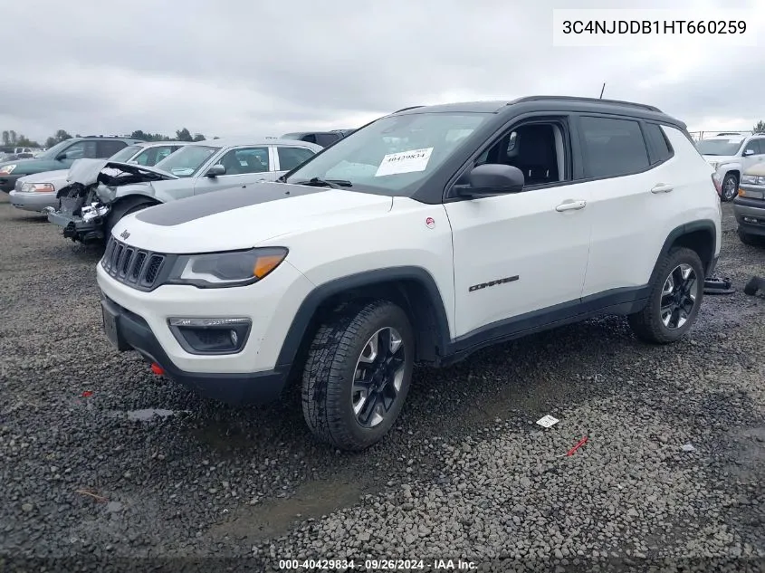 2017 Jeep New Compass Trailhawk 4X4 VIN: 3C4NJDDB1HT660259 Lot: 40429834