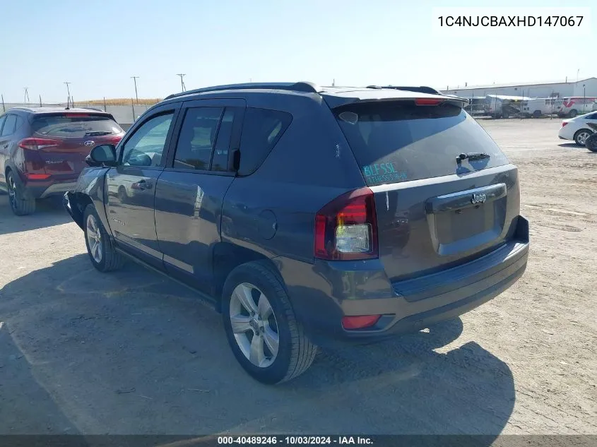 2017 Jeep Compass Sport Fwd VIN: 1C4NJCBAXHD147067 Lot: 40489246