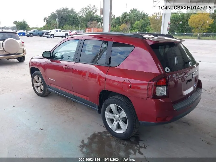 2017 Jeep Compass Sport Fwd VIN: 1C4NJCBAXHD147716 Lot: 40524685