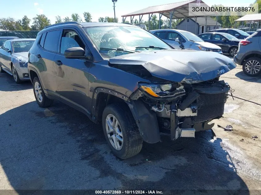 2017 Jeep New Compass Sport 4X4 VIN: 3C4NJDAB5HT688876 Lot: 40572869