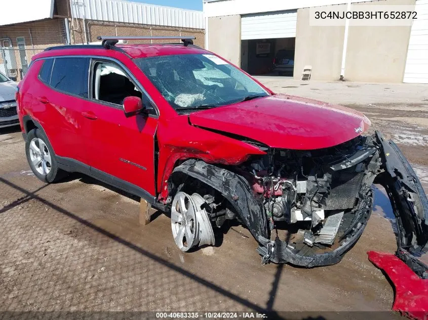 2017 Jeep New Compass Latitude Fwd VIN: 3C4NJCBB3HT652872 Lot: 40683335