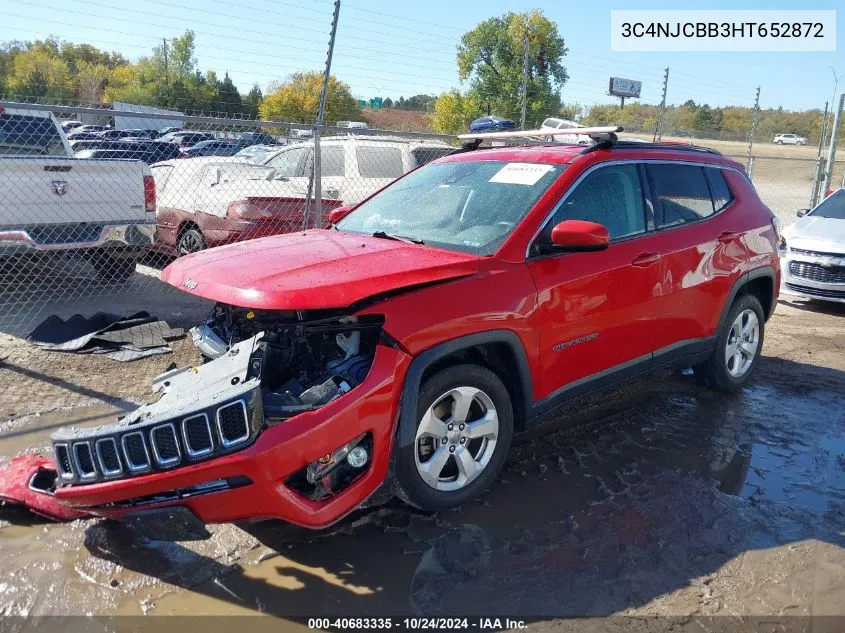 2017 Jeep New Compass Latitude Fwd VIN: 3C4NJCBB3HT652872 Lot: 40683335