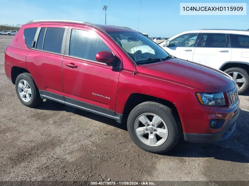 2017 Jeep Compass Latitude Fwd VIN: 1C4NJCEAXHD115909 Lot: 40779075