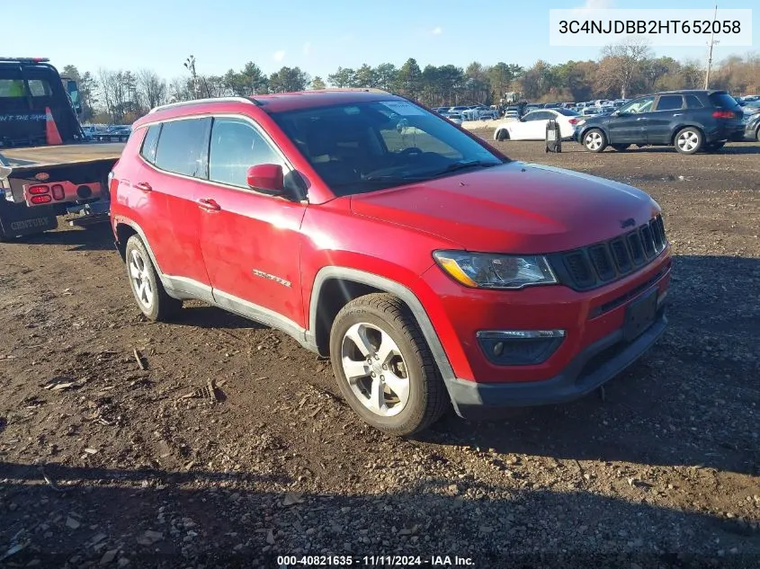 2017 Jeep New Compass Latitude 4X4 VIN: 3C4NJDBB2HT652058 Lot: 40821635