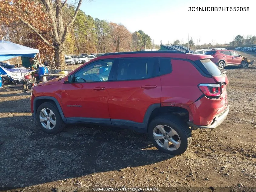 2017 Jeep New Compass Latitude 4X4 VIN: 3C4NJDBB2HT652058 Lot: 40821635