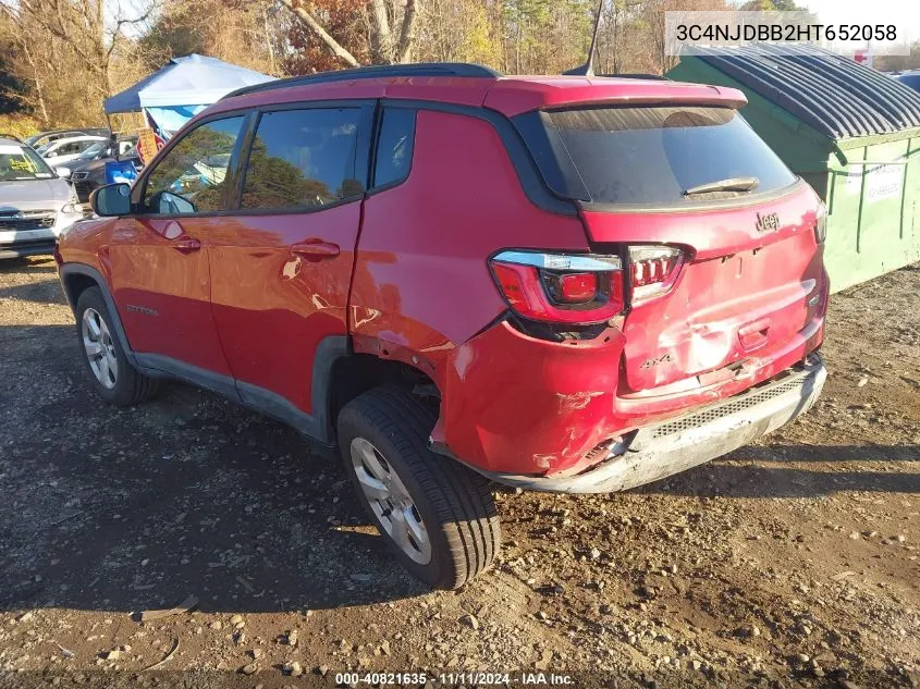 2017 Jeep New Compass Latitude 4X4 VIN: 3C4NJDBB2HT652058 Lot: 40821635