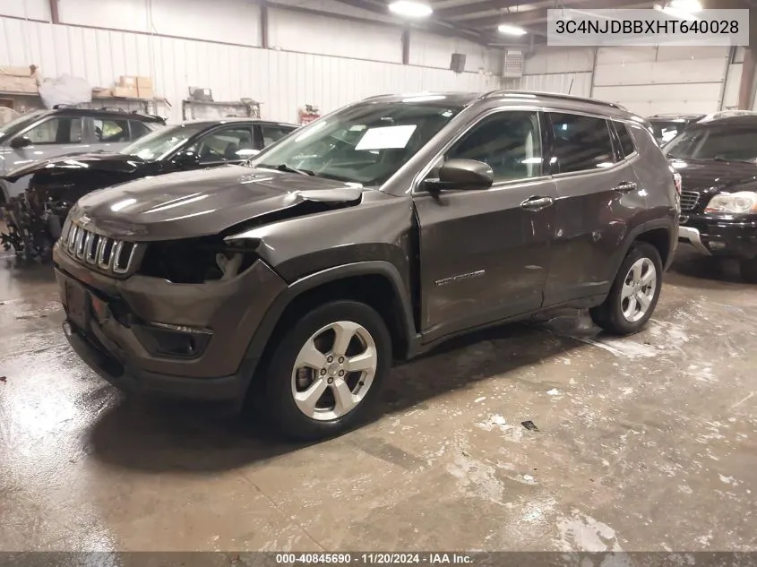 2017 Jeep New Compass Latitude 4X4 VIN: 3C4NJDBBXHT640028 Lot: 40845690