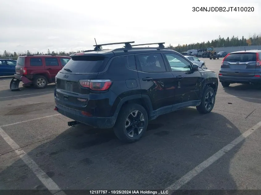 2018 Jeep Compass Trailhawk VIN: 3C4NJDDB2JT410020 Lot: 12137757