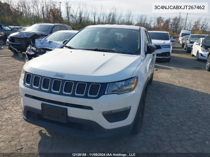 2018 Jeep Compass Sport VIN: 3C4NJCABXJT267462 Lot: 12138158