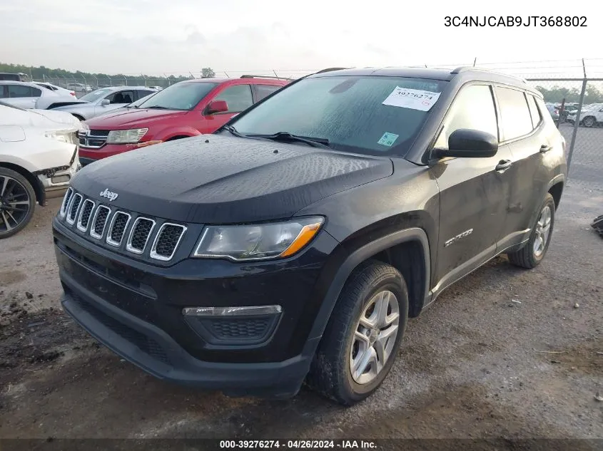 2018 Jeep Compass Sport Fwd VIN: 3C4NJCAB9JT368802 Lot: 39276274