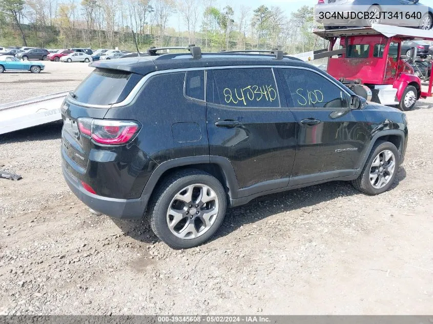 2018 Jeep Compass Limited 4X4 VIN: 3C4NJDCB2JT341640 Lot: 39345608