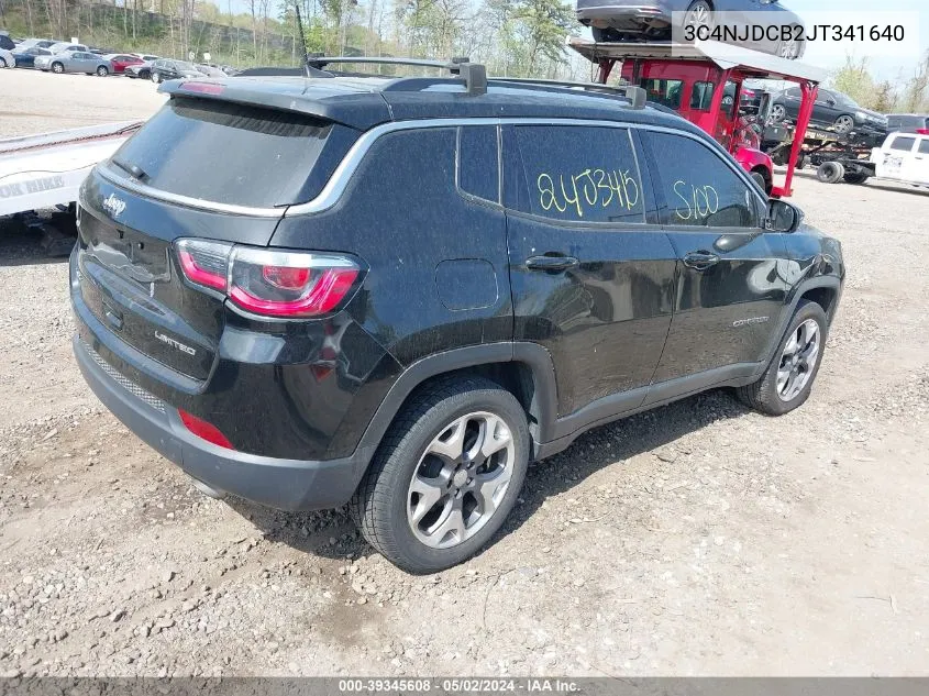 2018 Jeep Compass Limited 4X4 VIN: 3C4NJDCB2JT341640 Lot: 39345608