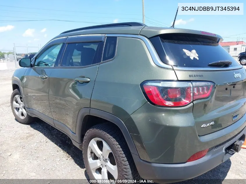 2018 Jeep Compass Latitude 4X4 VIN: 3C4NJDBB9JT345394 Lot: 39356598