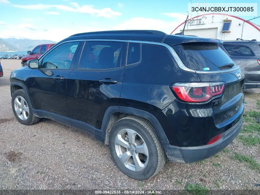 2018 Jeep Compass Latitude Fwd VIN: 3C4NJCBBXJT300085 Lot: 39422535