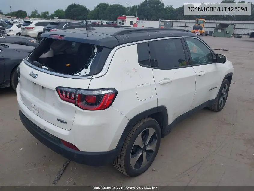 2018 Jeep Compass Latitude Fwd VIN: 3C4NJCBB8JT425098 Lot: 39489546