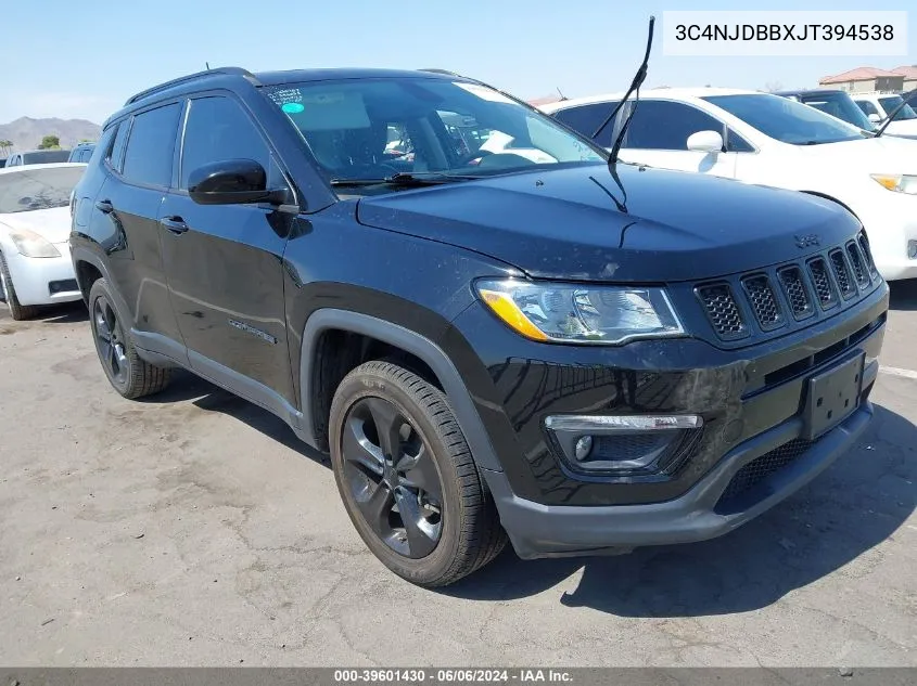 2018 Jeep Compass Altitude 4X4 VIN: 3C4NJDBBXJT394538 Lot: 39601430