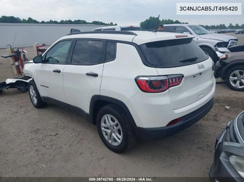 3C4NJCAB5JT495420 2018 Jeep Compass Sport Fwd