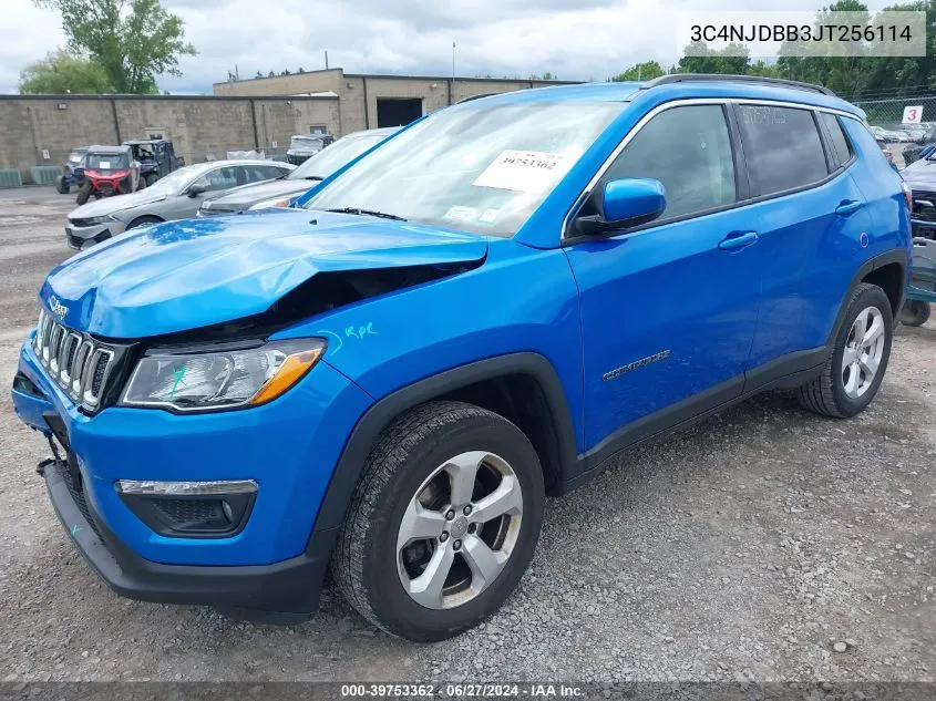 2018 Jeep Compass Latitude 4X4 VIN: 3C4NJDBB3JT256114 Lot: 39753362