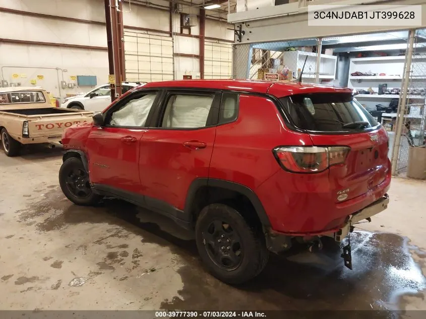 2018 Jeep Compass Sport 4X4 VIN: 3C4NJDAB1JT399628 Lot: 39777390