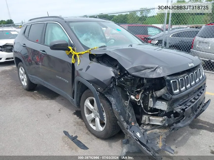 2018 Jeep Compass Latitude Fwd VIN: 3C4NJCBB3JT318735 Lot: 39792966