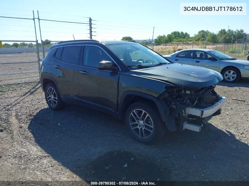 2018 Jeep Compass Latitude 4X4 VIN: 3C4NJDBB1JT178612 Lot: 39795302