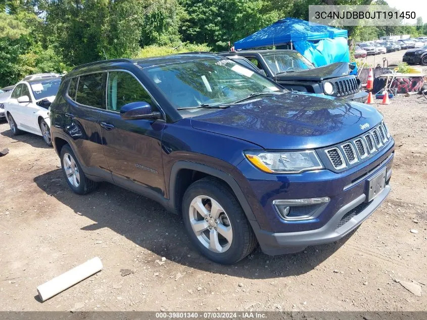 2018 Jeep Compass Latitude 4X4 VIN: 3C4NJDBB0JT191450 Lot: 39801340