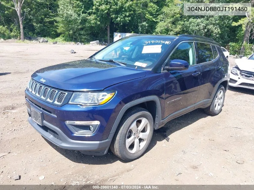 2018 Jeep Compass Latitude 4X4 VIN: 3C4NJDBB0JT191450 Lot: 39801340