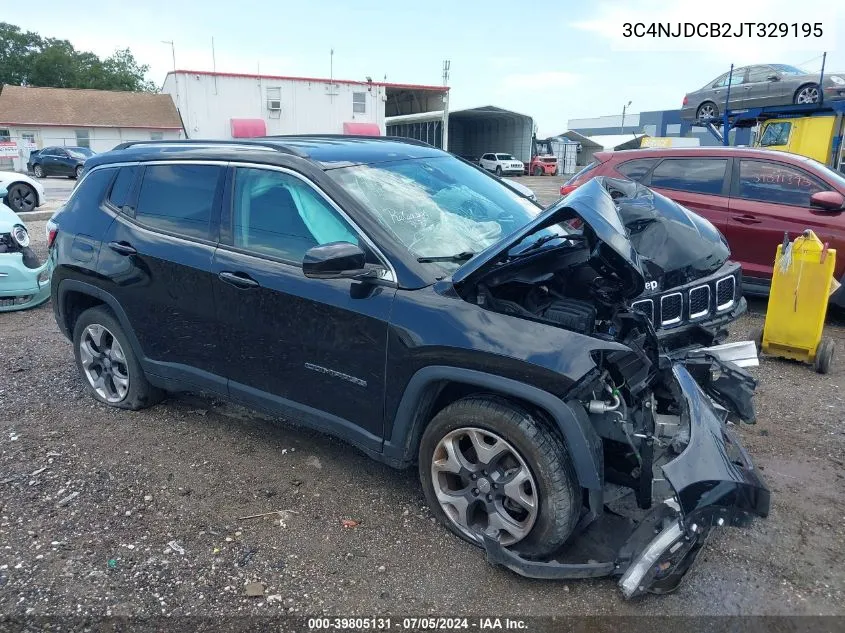 2018 Jeep Compass Limited 4X4 VIN: 3C4NJDCB2JT329195 Lot: 39805131