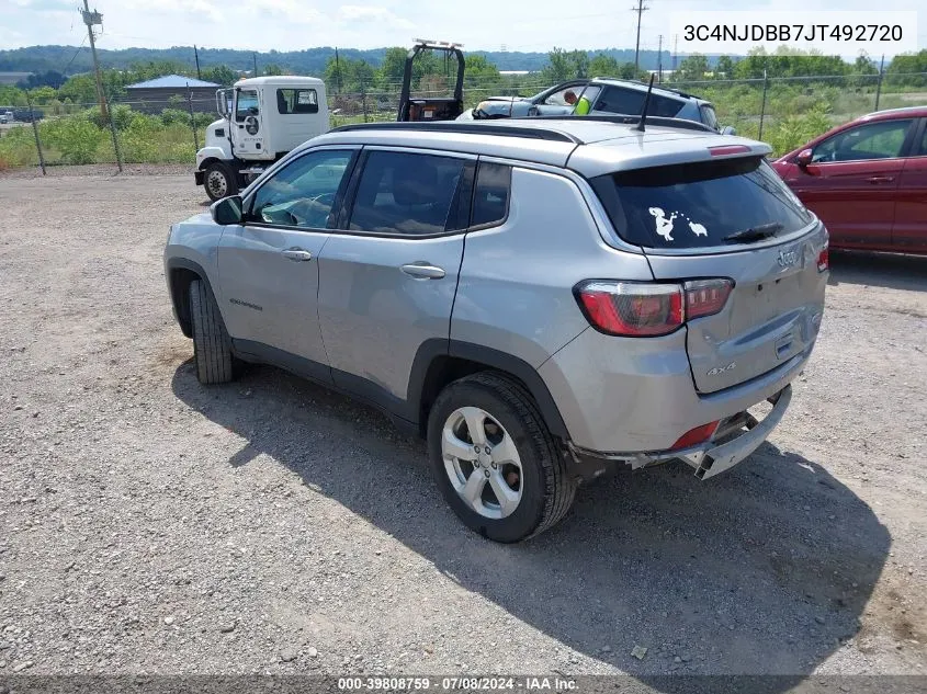 2018 Jeep Compass Latitude 4X4 VIN: 3C4NJDBB7JT492720 Lot: 39808759