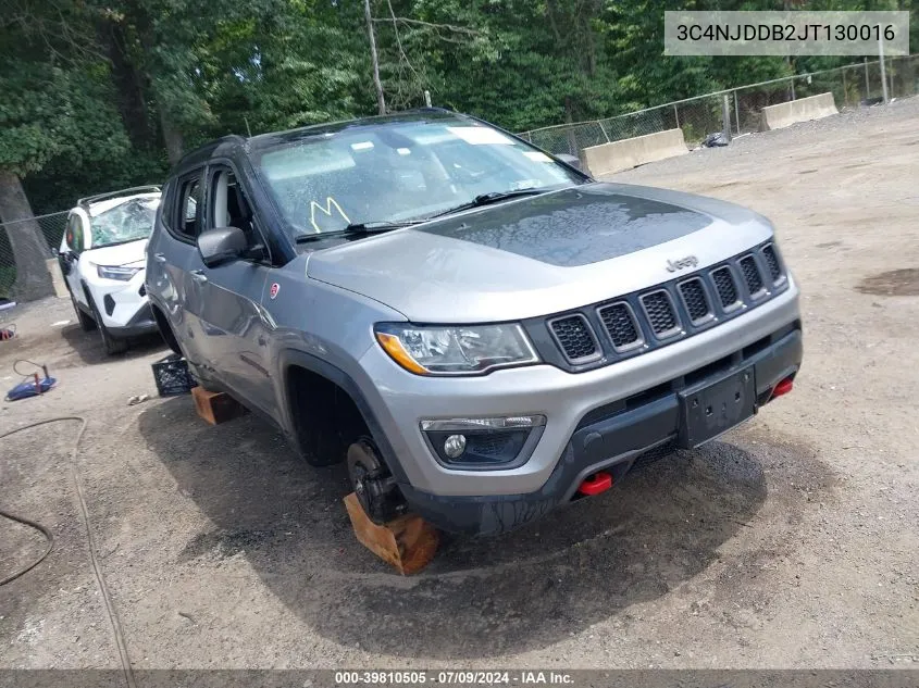 2018 Jeep Compass Trailhawk 4X4 VIN: 3C4NJDDB2JT130016 Lot: 39810505