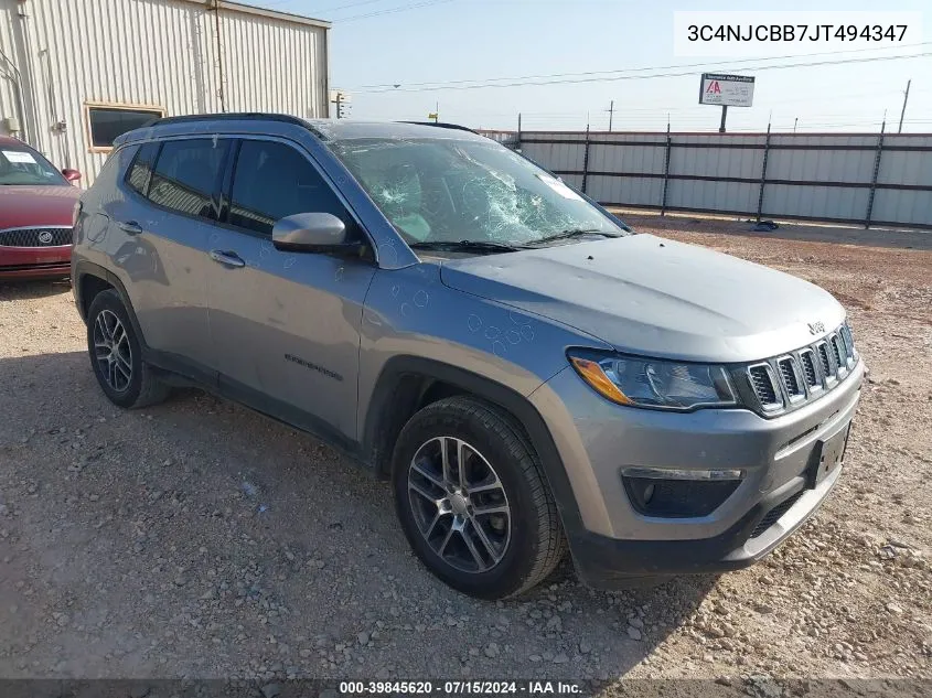 2018 Jeep Compass Sun And Wheel Fwd VIN: 3C4NJCBB7JT494347 Lot: 39845620