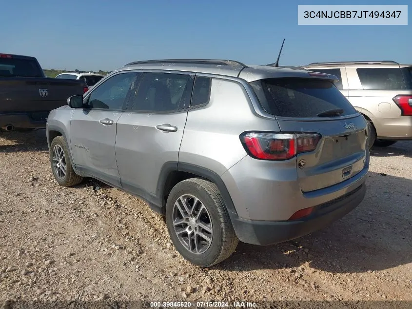 3C4NJCBB7JT494347 2018 Jeep Compass Sun And Wheel Fwd