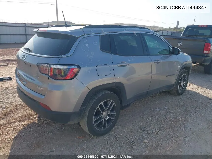 3C4NJCBB7JT494347 2018 Jeep Compass Sun And Wheel Fwd