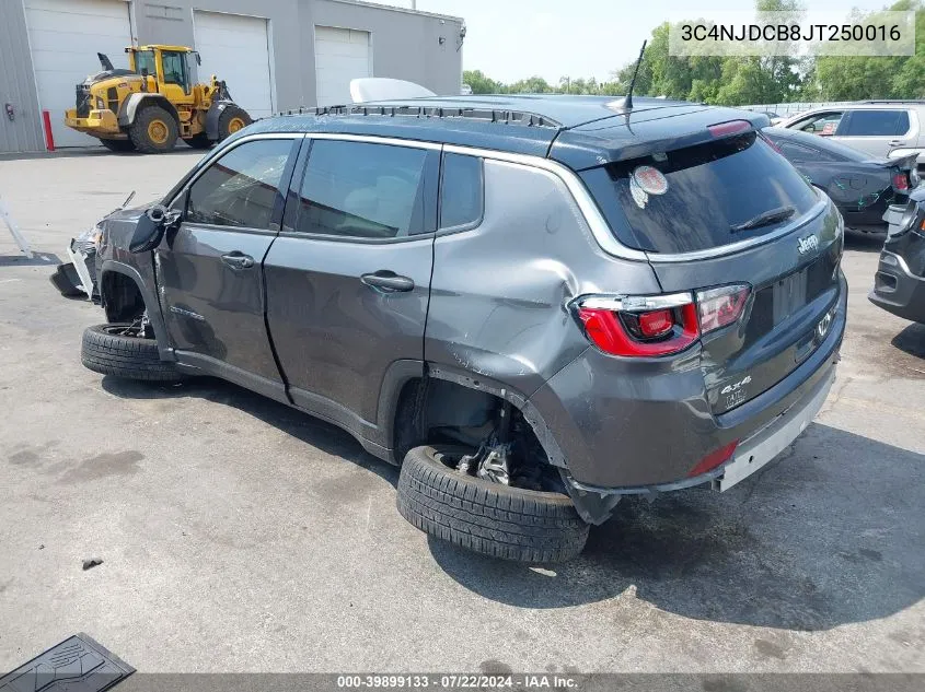 2018 Jeep Compass Limited 4X4 VIN: 3C4NJDCB8JT250016 Lot: 39899133