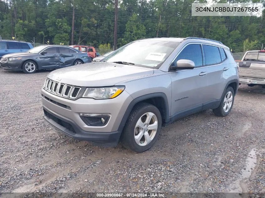 2018 Jeep Compass Latitude Fwd VIN: 3C4NJCBB0JT267565 Lot: 39908667