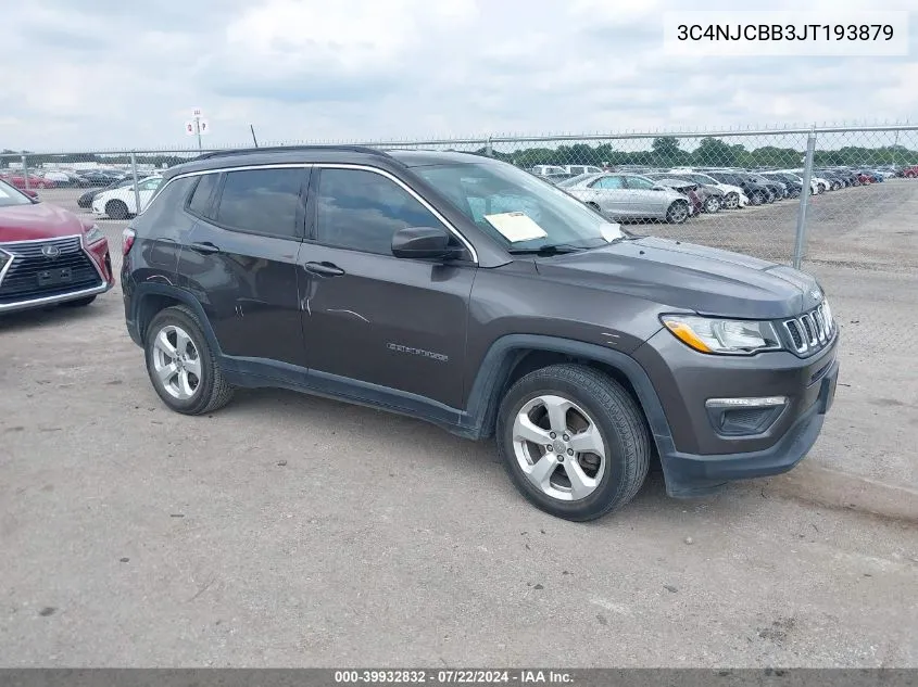 2018 Jeep Compass Latitude Fwd VIN: 3C4NJCBB3JT193879 Lot: 39932832