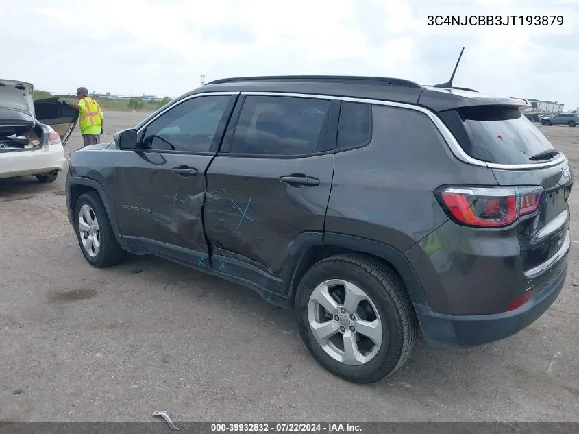 2018 Jeep Compass Latitude Fwd VIN: 3C4NJCBB3JT193879 Lot: 39932832