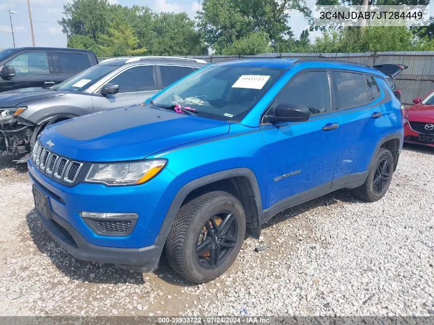 2018 Jeep Compass Sport VIN: 3C4NJDAB7JT284449 Lot: 39933722