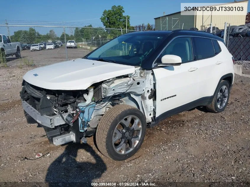 2018 Jeep Compass Limited VIN: 3C4NJDCB9JT330103 Lot: 39934834