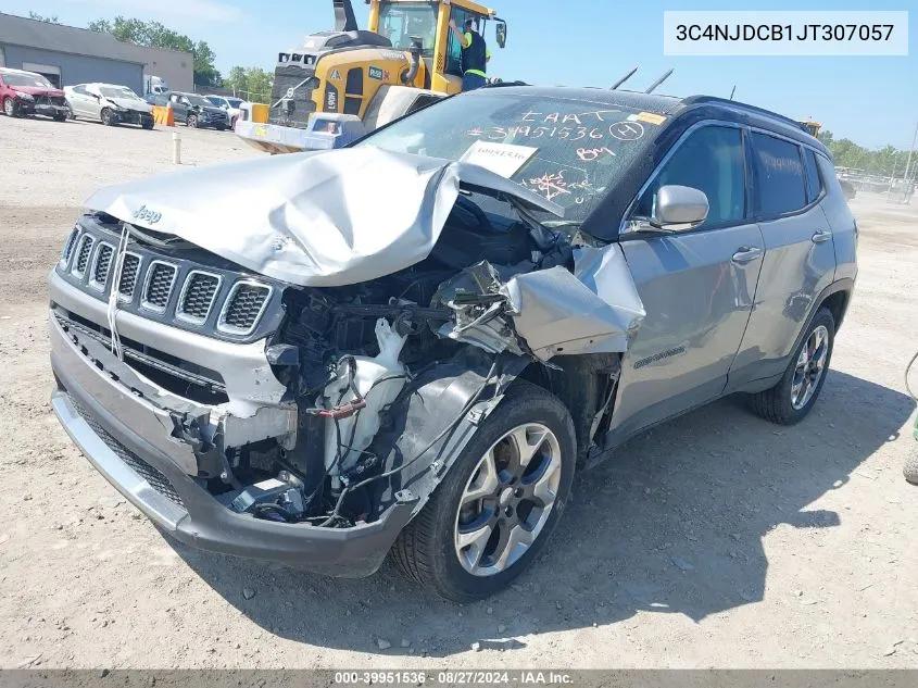 2018 Jeep Compass Limited 4X4 VIN: 3C4NJDCB1JT307057 Lot: 39951536