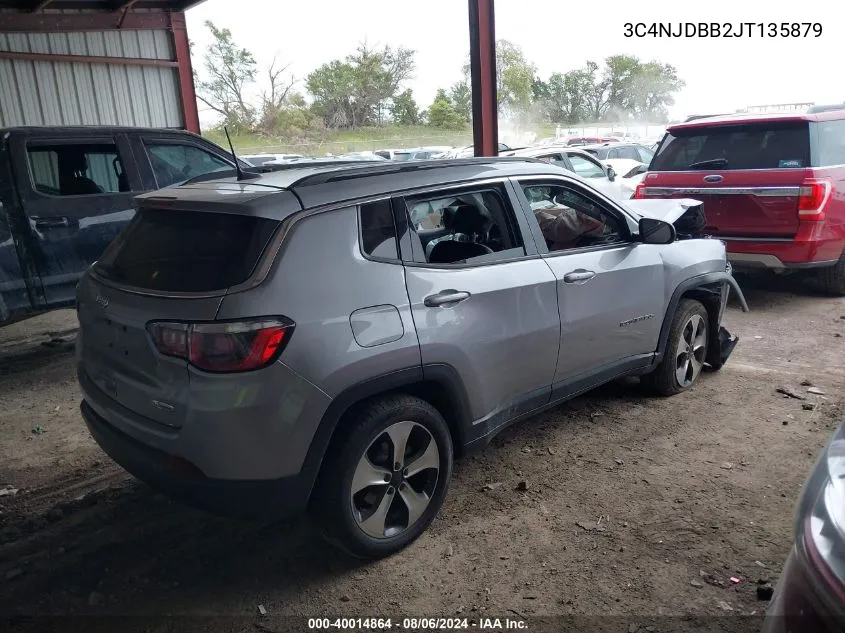 2018 Jeep Compass Latitude 4X4 VIN: 3C4NJDBB2JT135879 Lot: 40014864