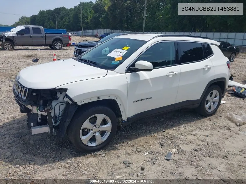 2018 Jeep Compass Latitude Fwd VIN: 3C4NJCBB2JT463880 Lot: 40019489