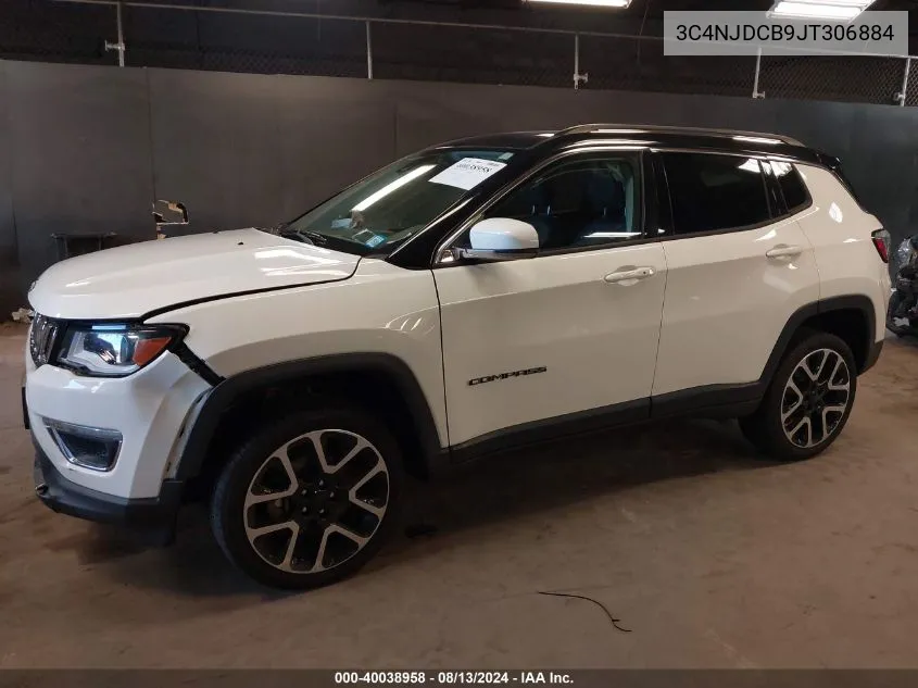 2018 Jeep Compass Limited 4X4 VIN: 3C4NJDCB9JT306884 Lot: 40038958