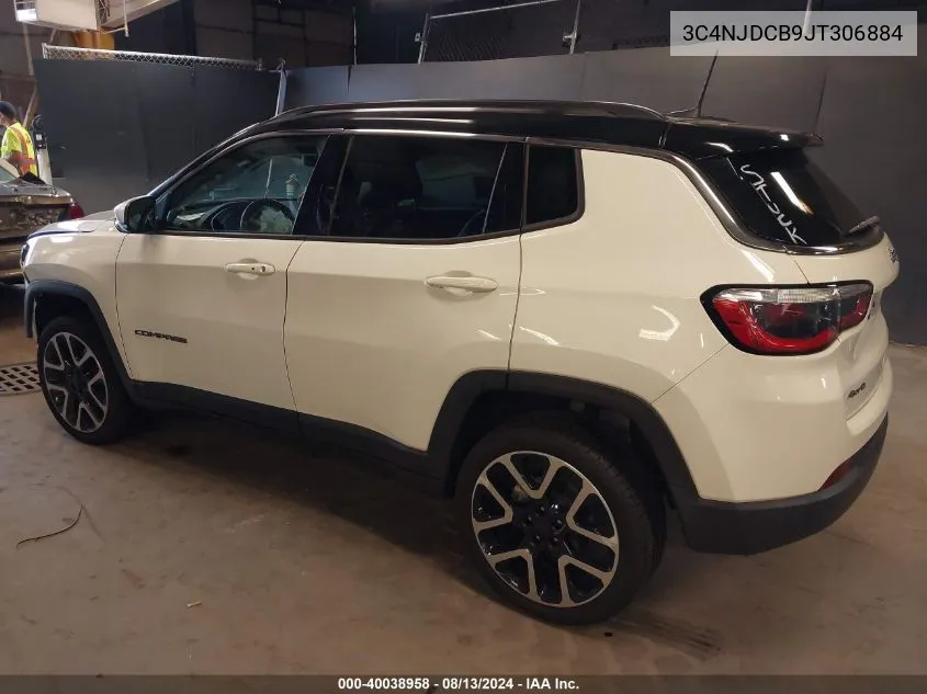 2018 Jeep Compass Limited 4X4 VIN: 3C4NJDCB9JT306884 Lot: 40038958