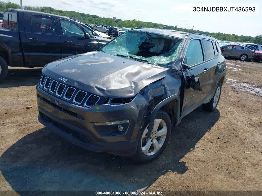 2018 Jeep Compass Latitude 4X4 VIN: 3C4NJDBBXJT436593 Lot: 40051908