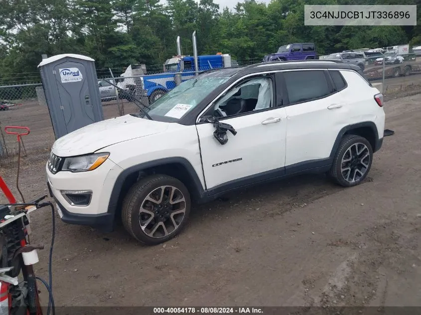 2018 Jeep Compass Limited 4X4 VIN: 3C4NJDCB1JT336896 Lot: 40054178