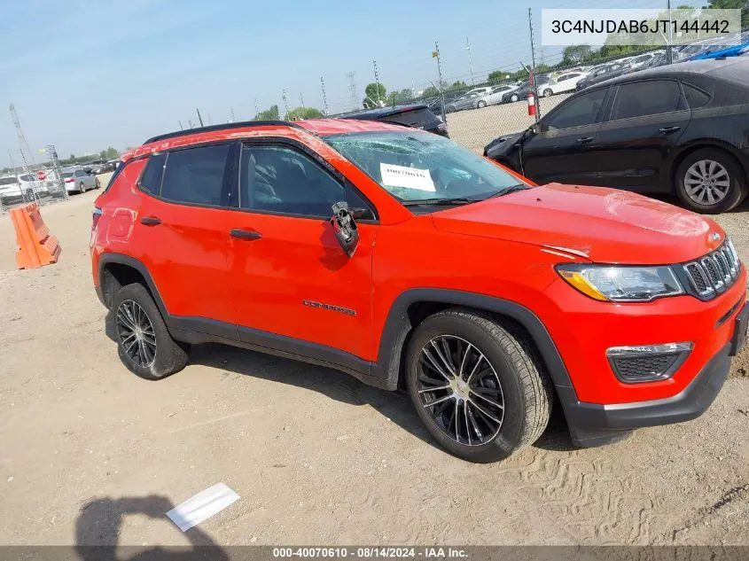 3C4NJDAB6JT144442 2018 Jeep Compass Sport 4X4