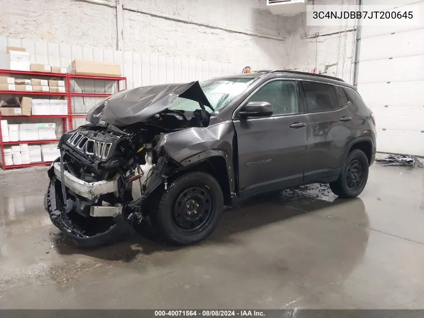 2018 Jeep Compass Latitude 4X4 VIN: 3C4NJDBB7JT200645 Lot: 40811294